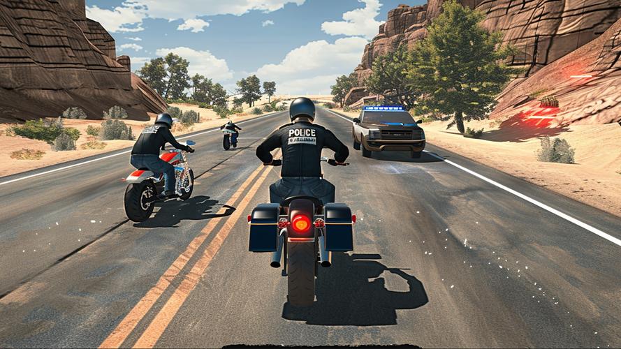 Police Bike Pursuit Highway Captura de pantalla 0