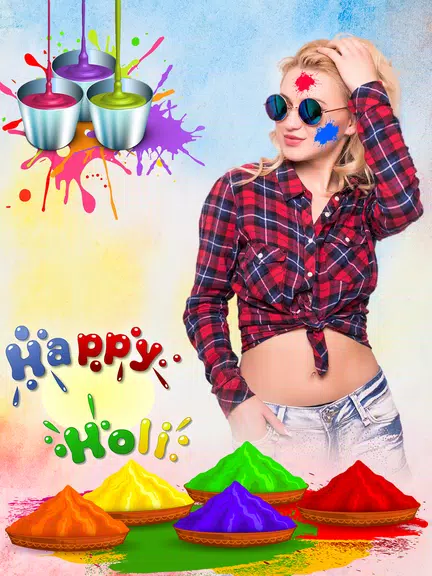 Happy Holi Video Maker Capture d'écran 0