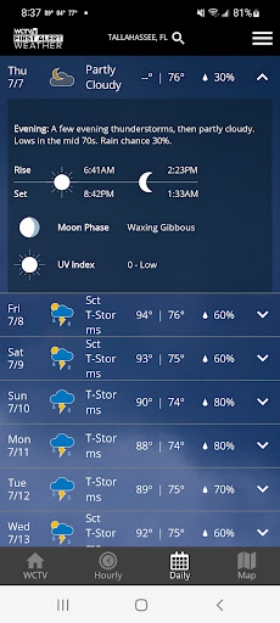 WCTV First Alert Weather Captura de pantalla 2