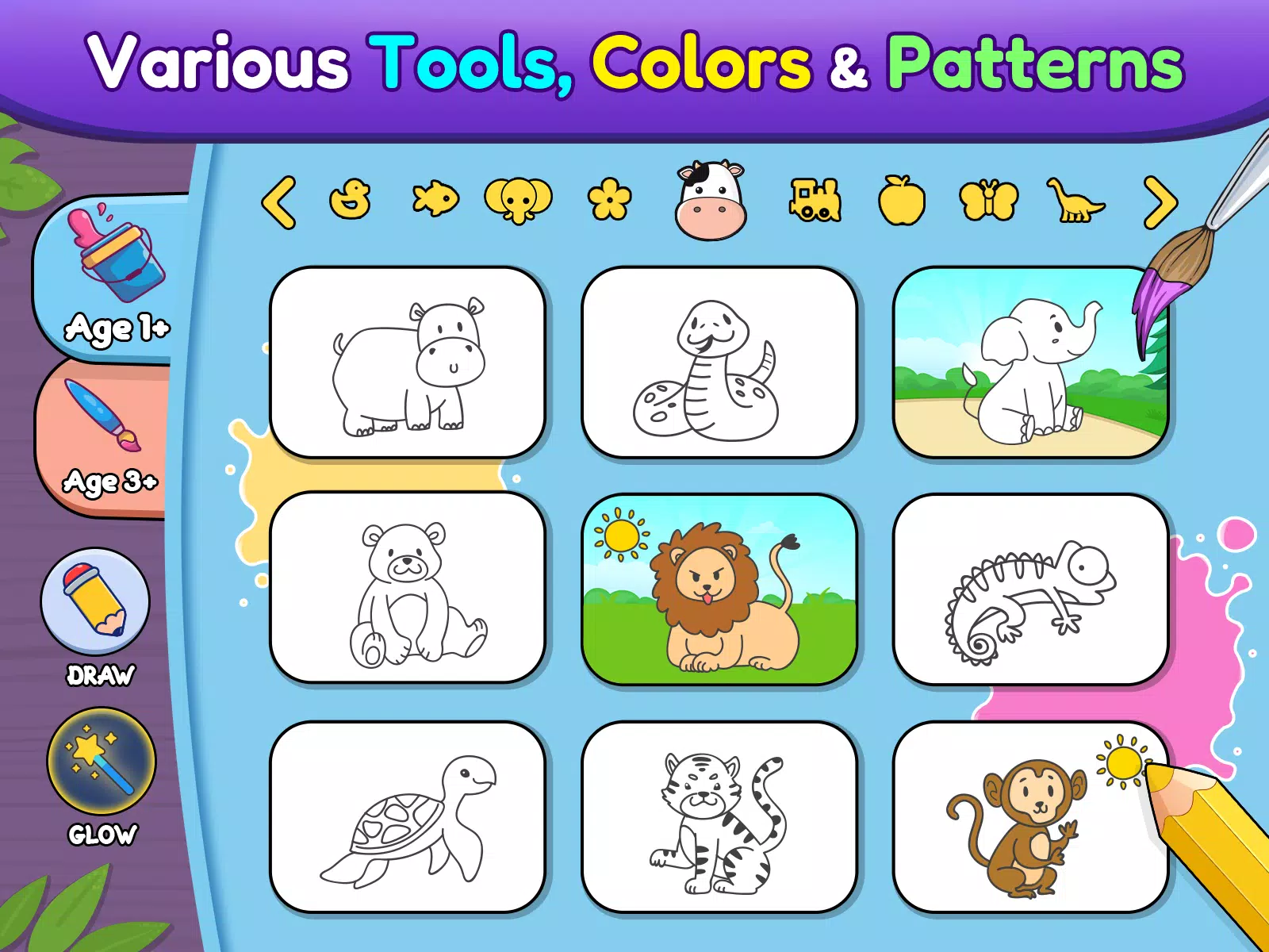 Coloring games for kids: 2-5 y Captura de tela 3