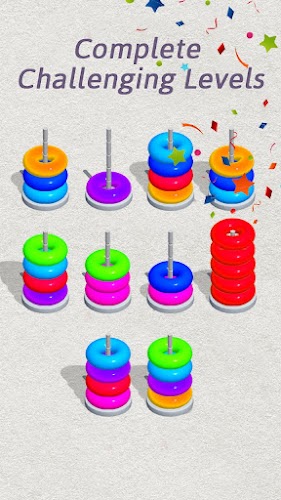 Color Hoop Sort - Color Sort स्क्रीनशॉट 1