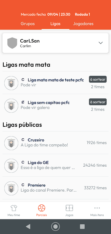 Parciais CFC Captura de pantalla 3