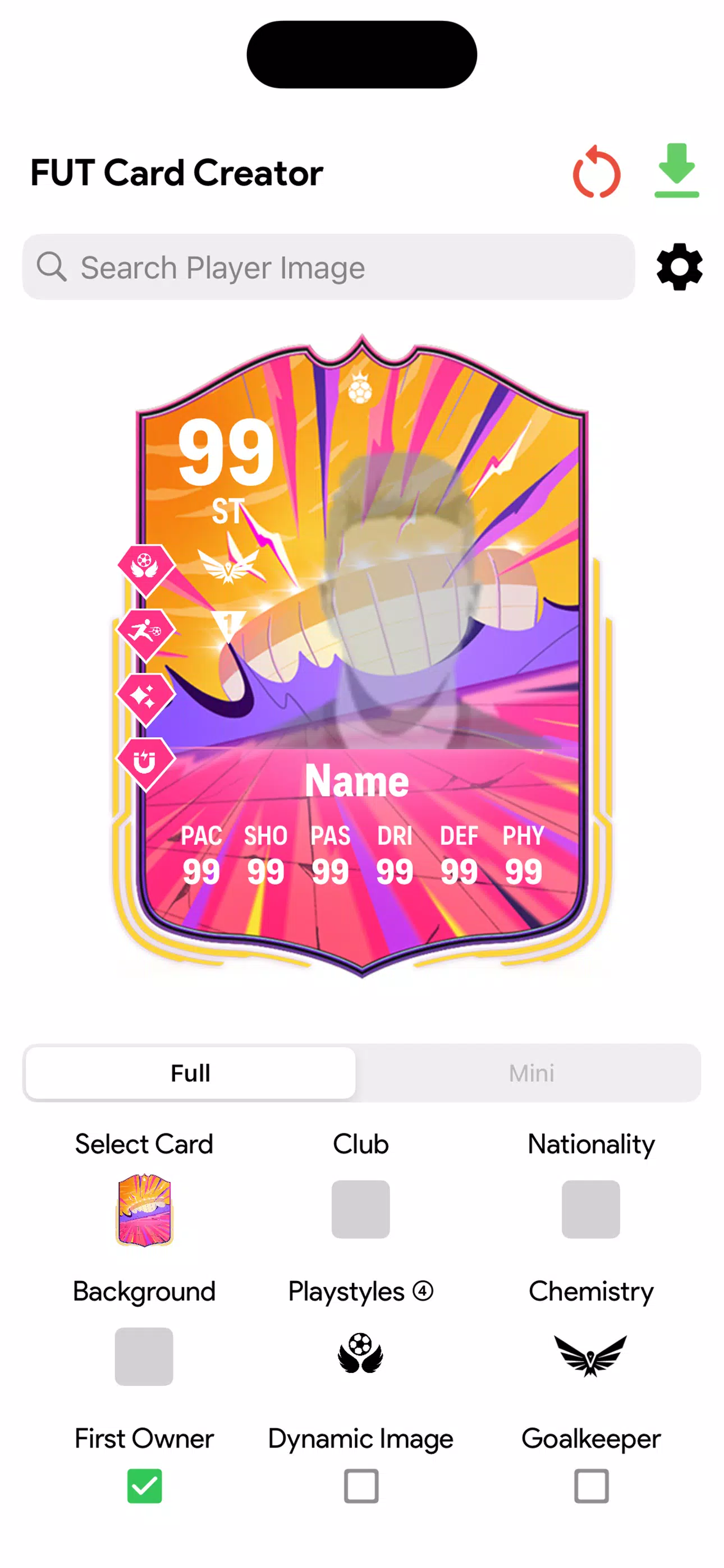 FC Card Creator 25应用截图第0张