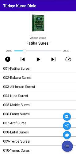 Türkçe Kuran Dinle-İnternetsiz Captura de tela 1