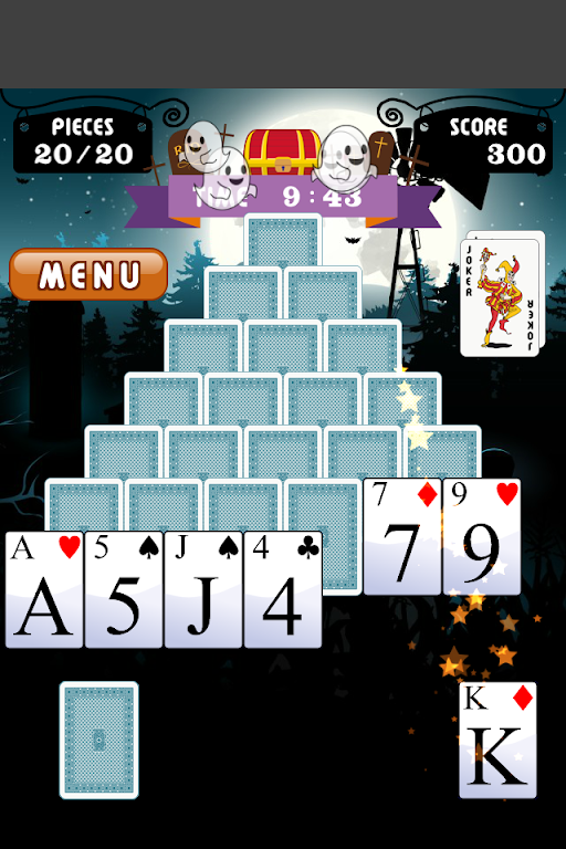 Pyramid Solitaire on Halloween 스크린샷 3