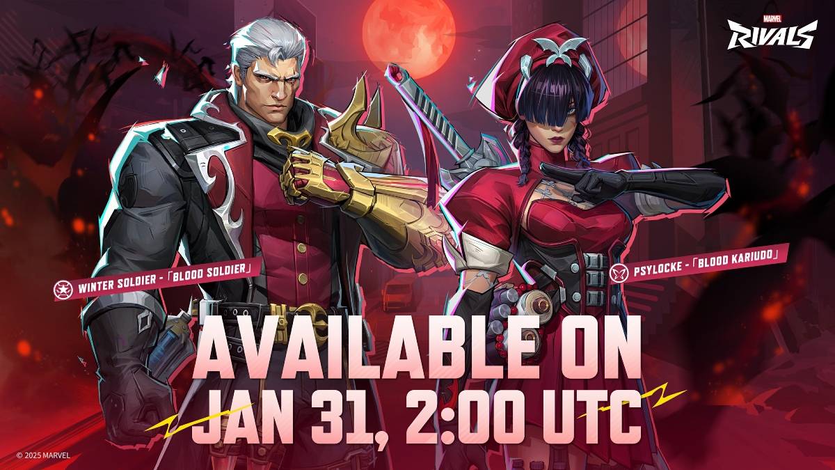 बकी ब्लड सॉलिडर और Psylocke Blood kariudo स्किन मार्वल प्रतिद्वंद्वियों से उनकी रिलीज की तारीख के साथ
