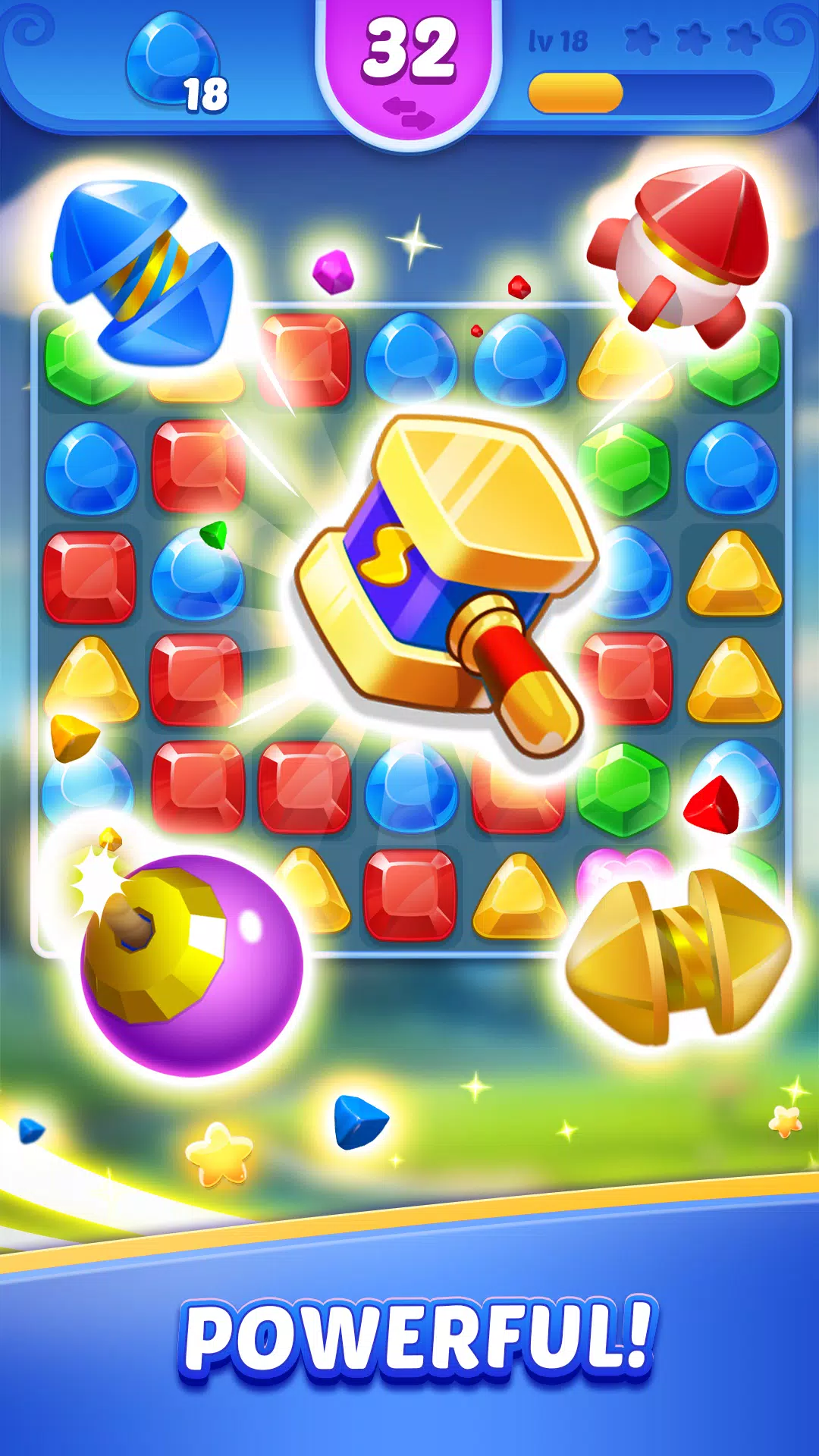 Jewel Blast Time - Match 3 Captura de tela 1