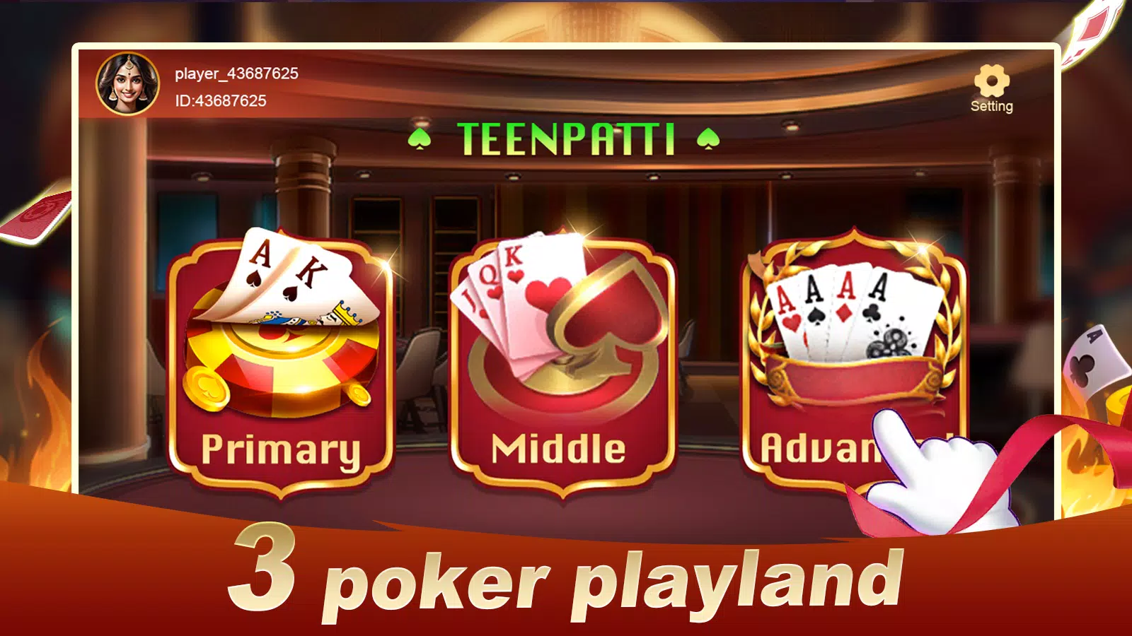 3 Poker Playland स्क्रीनशॉट 0