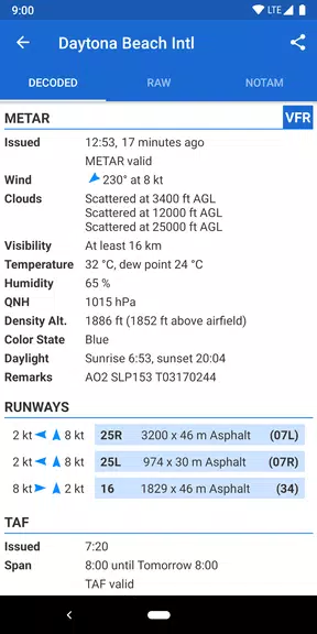 Avia Weather - METAR & TAF Captura de pantalla 1