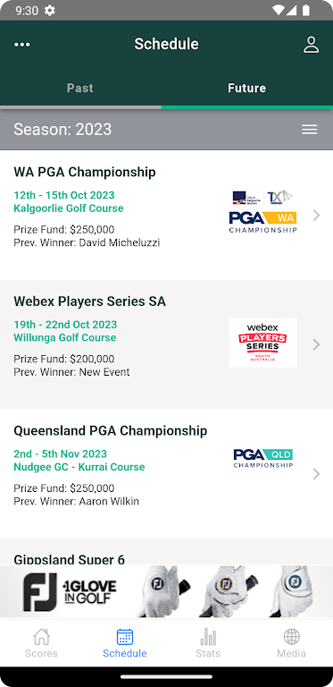 PGA Tour of Australasia Скриншот 1