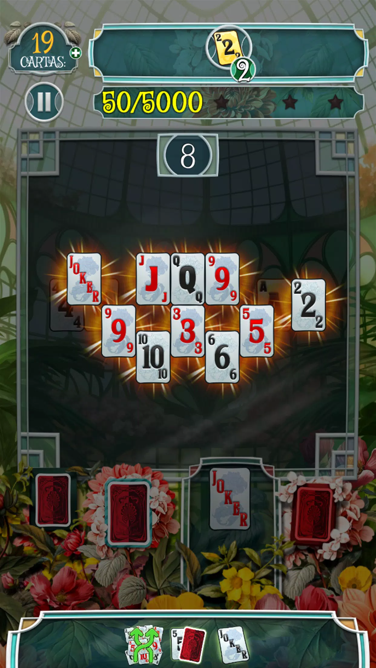 Greenhouse Solitaire TriPeaks स्क्रीनशॉट 1