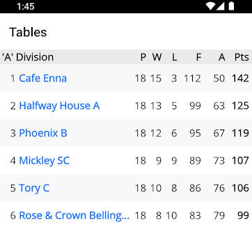 Hexham Darts League Captura de pantalla 0