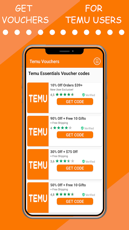 Temu Vouchers Captura de tela 1