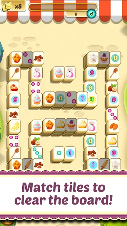 Mahjong Solitaire Cupcake Bake Captura de tela 0