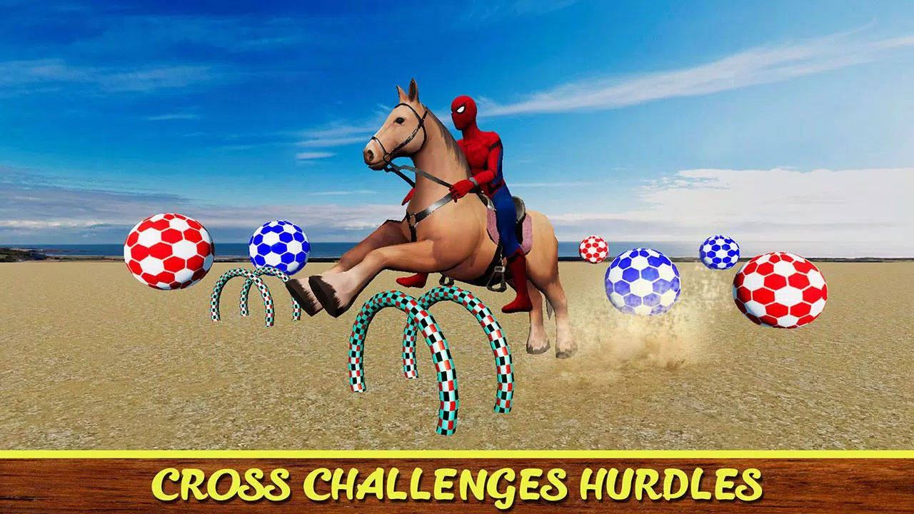 Diligent SuperHeroes Horse Riding 3d 스크린샷 1