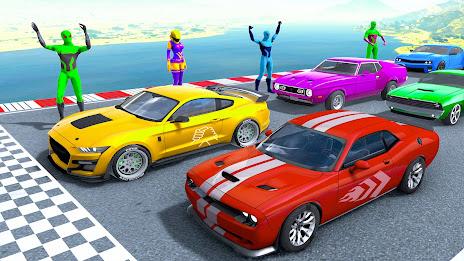 Superhero Game: Ramp Car Stunt Captura de pantalla 0