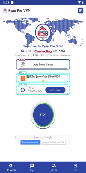 Ryan Pro VPN Mod Captura de tela 0