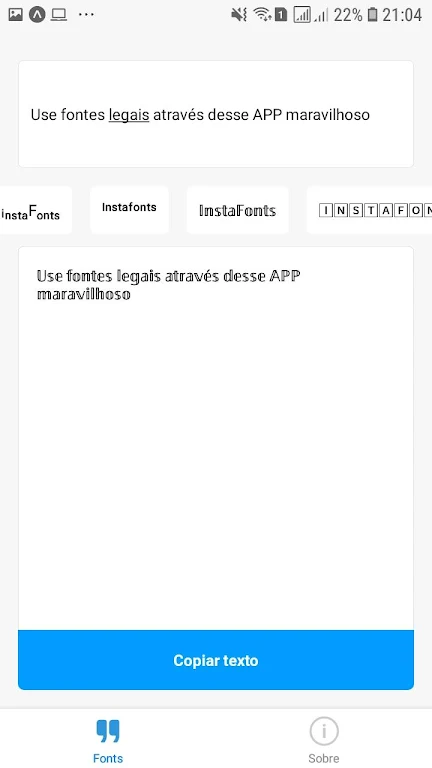 InstaFonts Capture d'écran 3