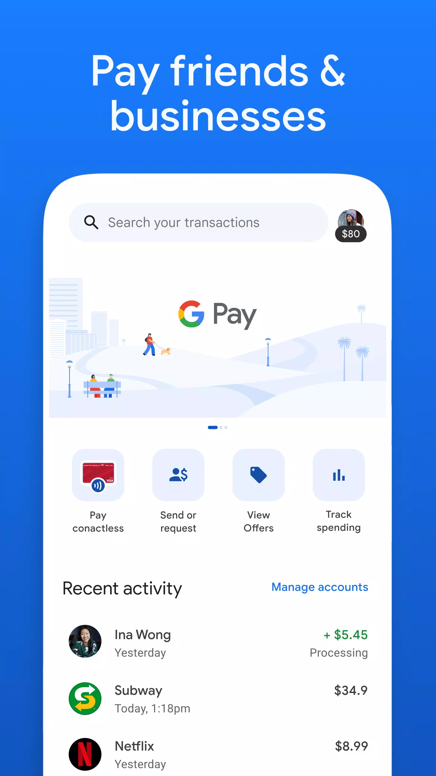 Google Pay: Save and Pay Capture d'écran 0