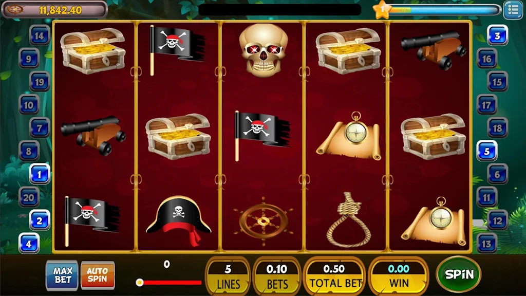 Pirates Slot Machine Treasure Spins スクリーンショット 1