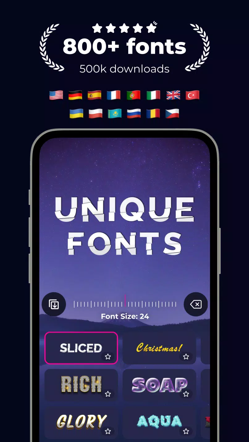 Fonts & Stickers. Add text Captura de tela 3