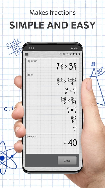 分数計算機プラス - Fraction Calculator スクリーンショット 1