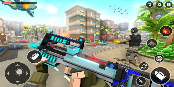 FPS War Poly Gun Shooting Game Скриншот 0