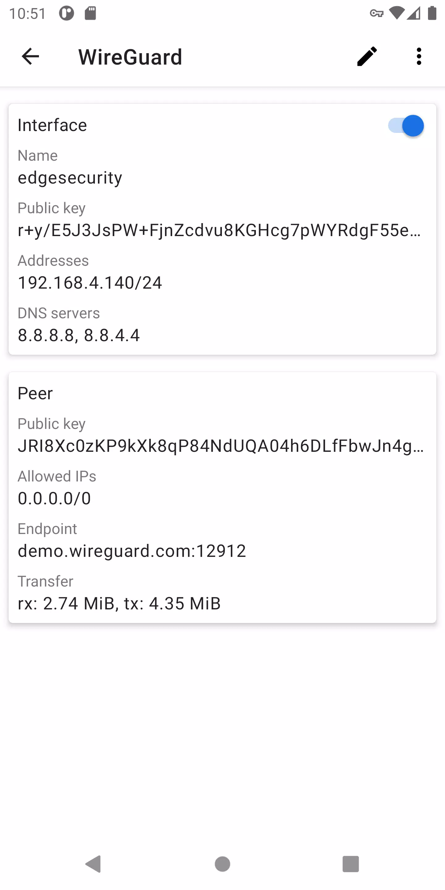 WireGuard Captura de pantalla 1