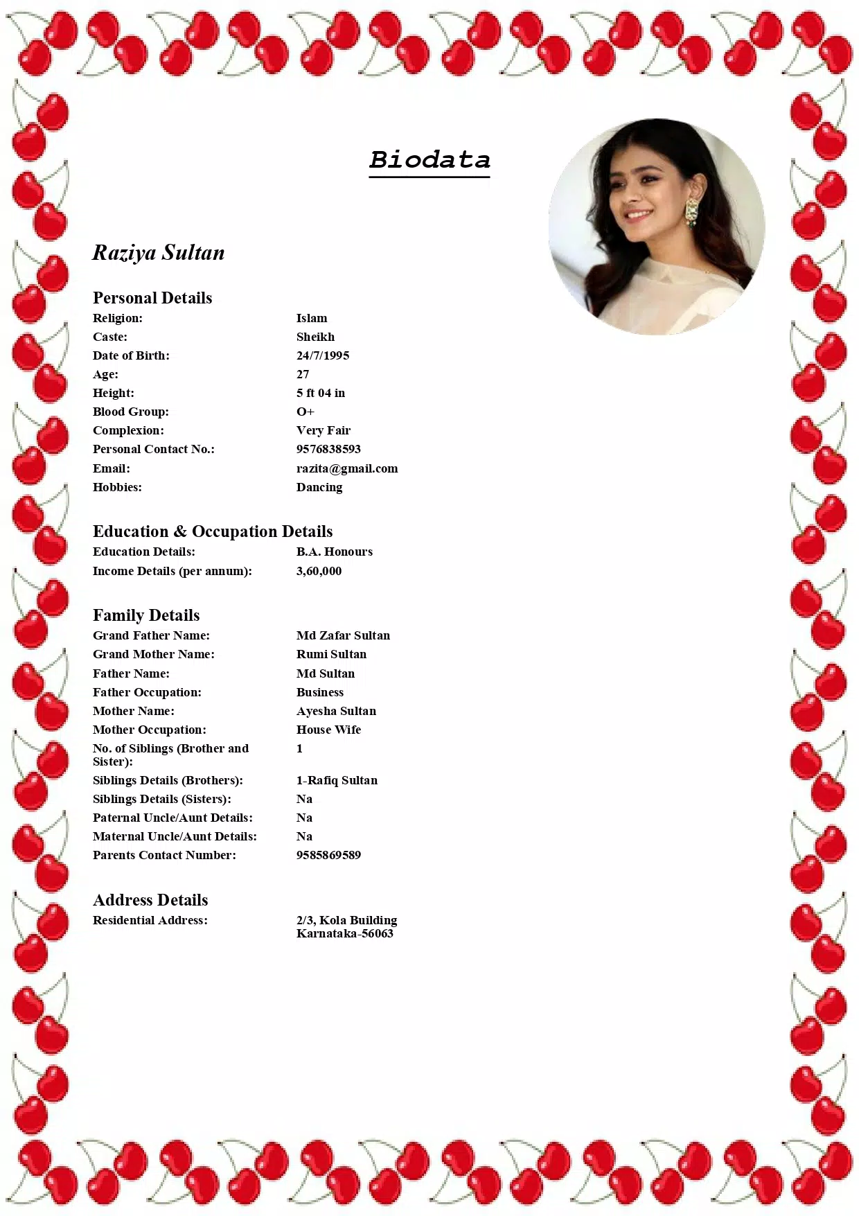 Muslim Marriage Biodata Maker 스크린샷 1