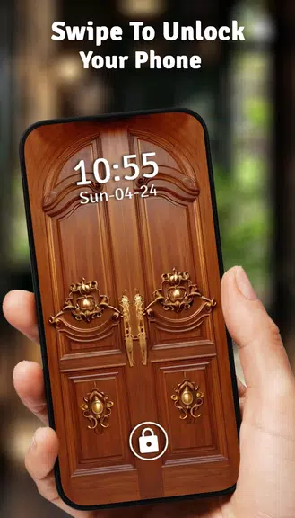 Vintage Door Lock Screen Captura de pantalla 0