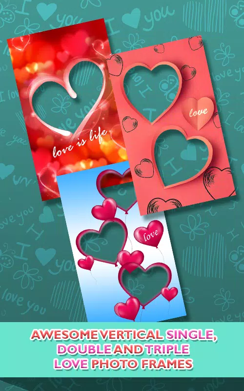 Love Photo frames Collage Captura de pantalla 2