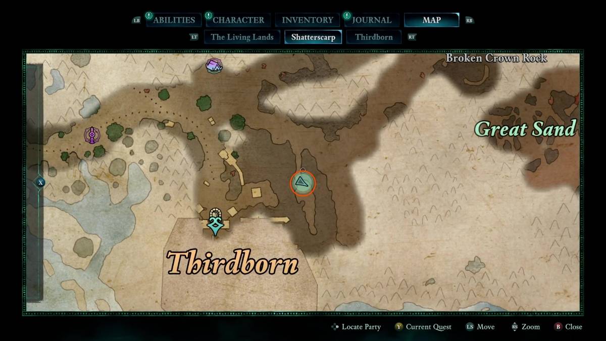 Avowed Treasure Map Location: Seafarer's Boots