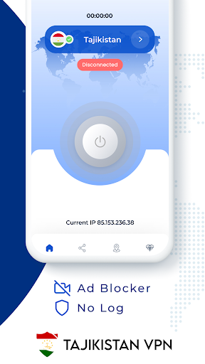 VPN Tajikistan - Get TJ IP Скриншот 1