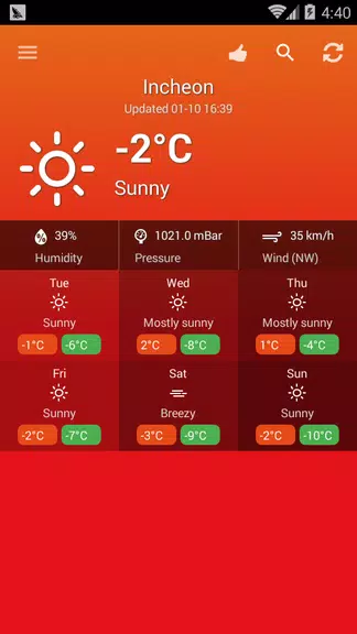 Weather South Korea Captura de tela 2