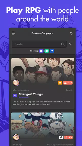 mRPG - Chat app to play RPGs スクリーンショット 0