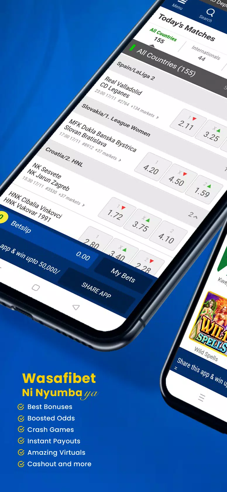 Wasafibet - Sportsbook, Casino應用截圖第1張