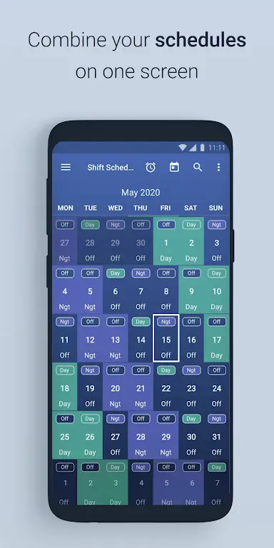 Shift Work Schedule Calendar Скриншот 1