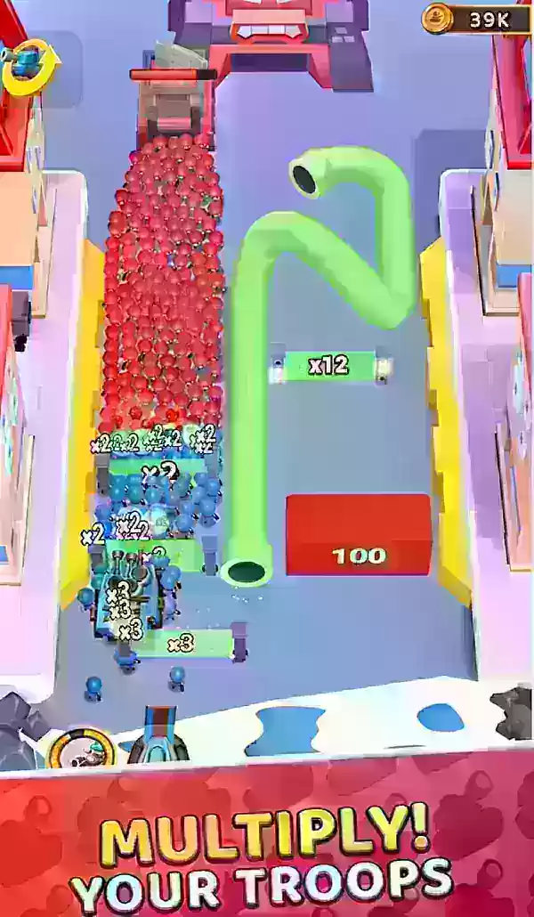 Grunt Rush gameplay screenshot showing unit multiplication mechanics