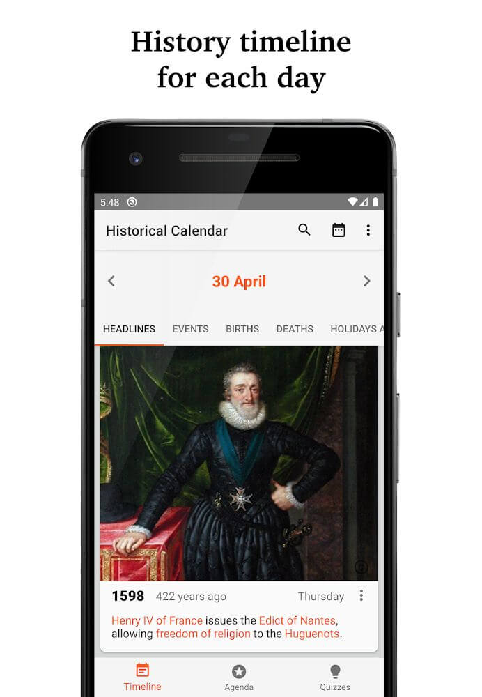 Historical Calendar Mod Captura de pantalla 0