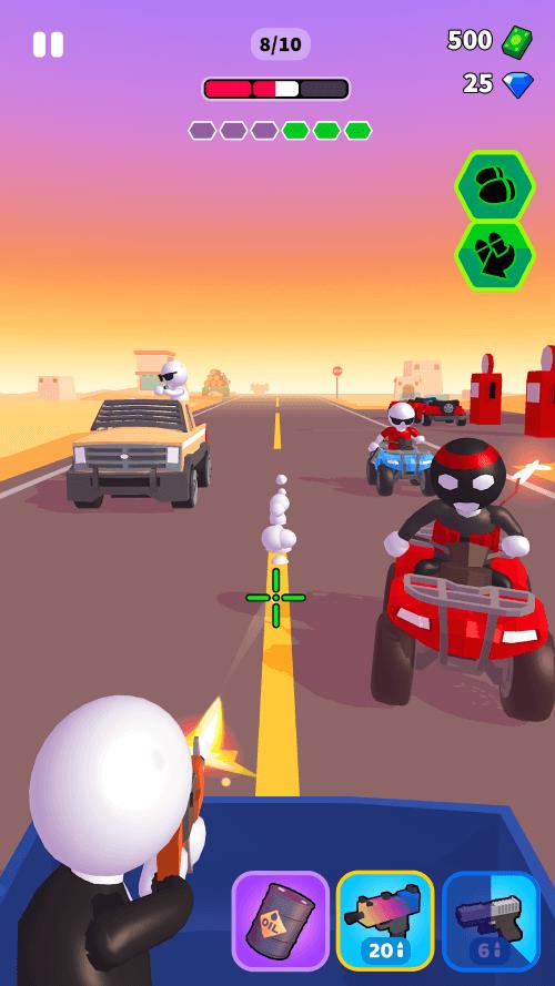 Rage Road - Car Shooting Game Скриншот 1