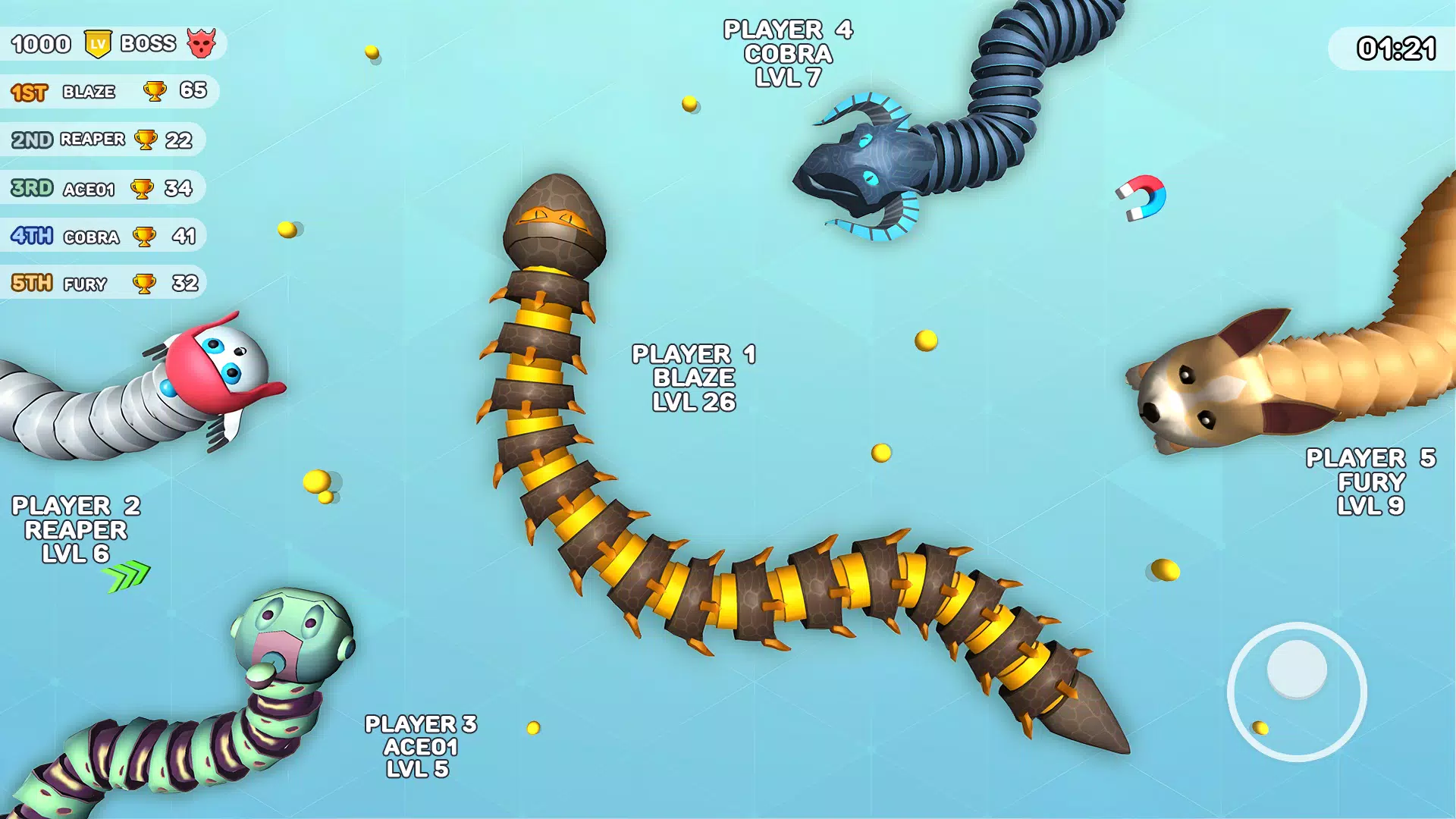 Worms Clash - Snake Games Captura de pantalla 1