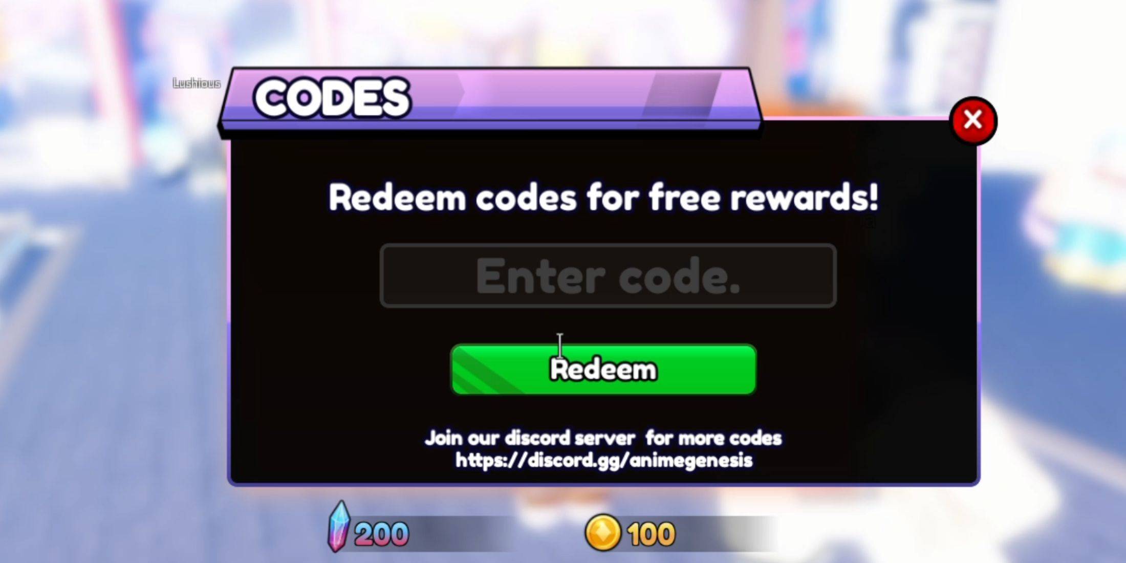 Redeeming Codes