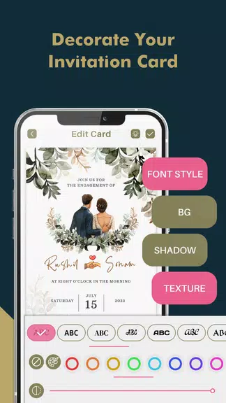 Engagement Card Maker & Design 스크린샷 3