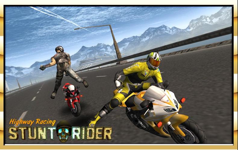 Highway Bike Attack Race Game Captura de tela 3