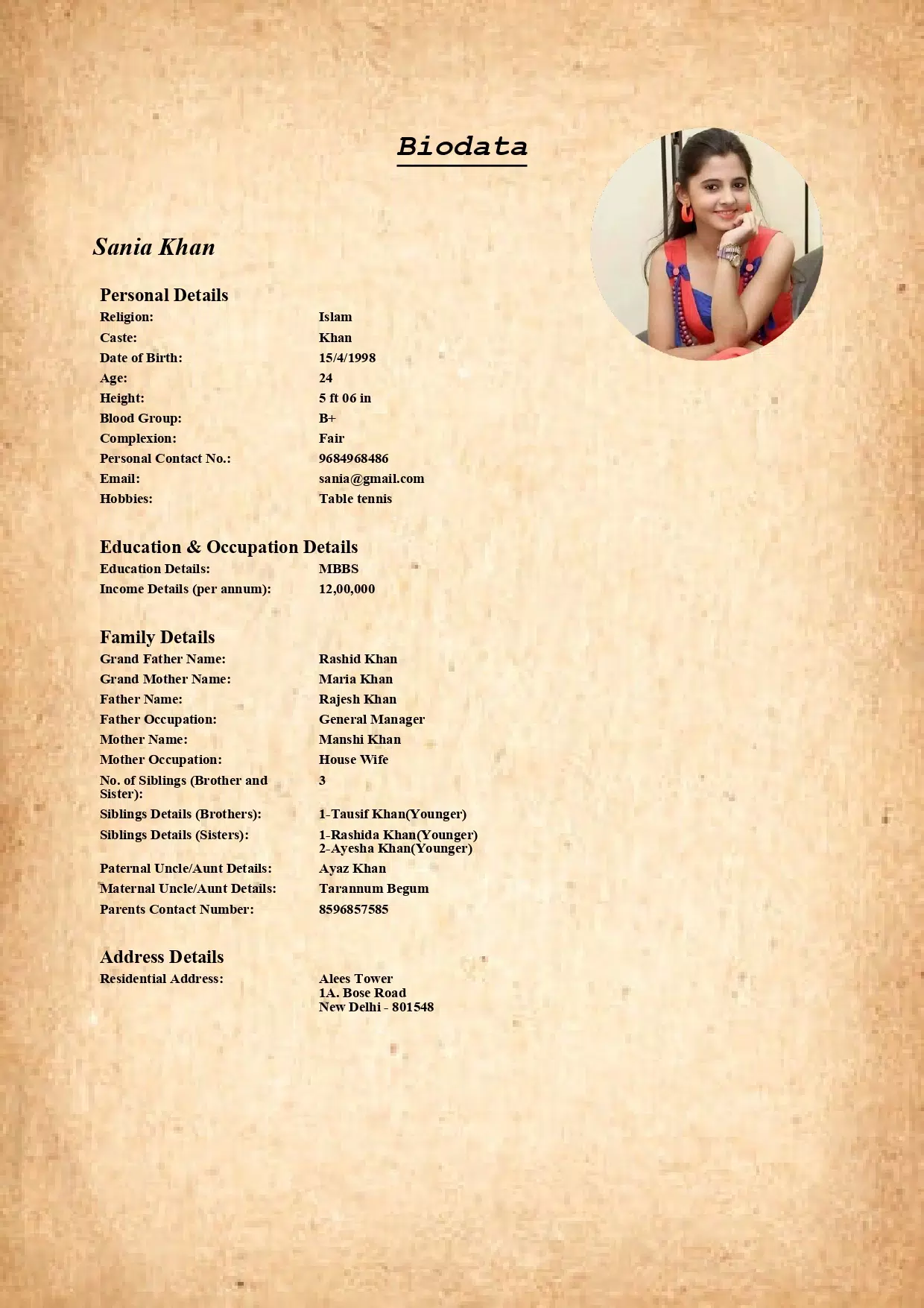 Muslim Marriage Biodata Maker 스크린샷 3
