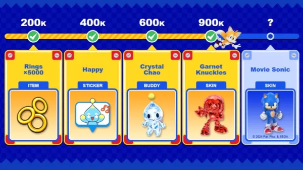登録前に発表されたソニックランブルリリース日は900kに達しました