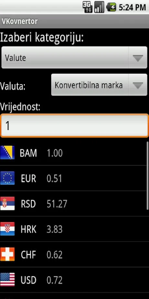 VKonvertor - konvertor valuta Capture d'écran 1