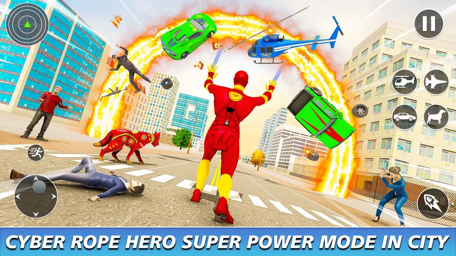 Cyber Rope Hero Captura de pantalla 2