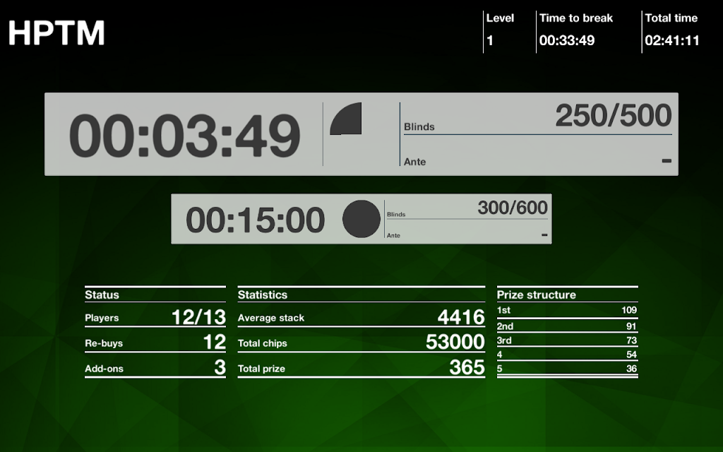 Home Poker Tournament Player Captura de tela 2