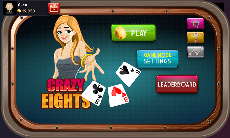 Offline Crazy Eights - Free Card Game Captura de tela 0
